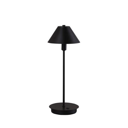 ORE INTERNATIONAL ORE International HBL2425 17.5 in. Rowan G-9 Table Lamp; Matte Powder Black HBL2425